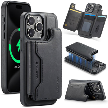 New 2-in-1 RFID Blocking Card Holder Leather Phone Case for iPhone