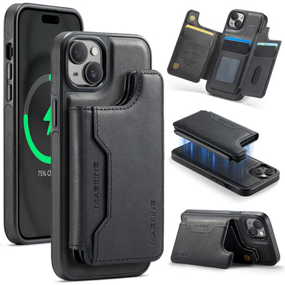 New 2-in-1 RFID Blocking Card Holder Leather Phone Case for iPhone
