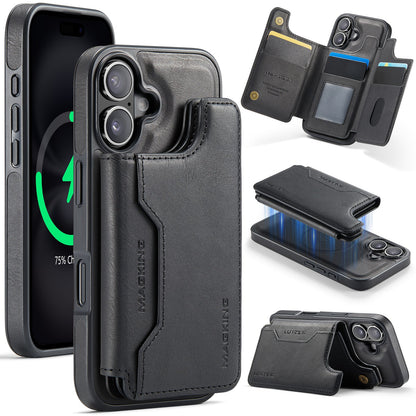 New 2-in-1 RFID Blocking Card Holder Leather Phone Case for iPhone
