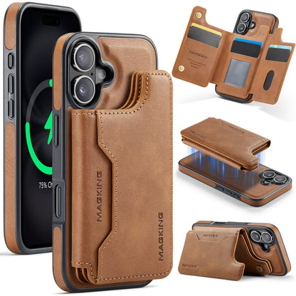 New 2-in-1 RFID Blocking Card Holder Leather Phone Case for iPhone
