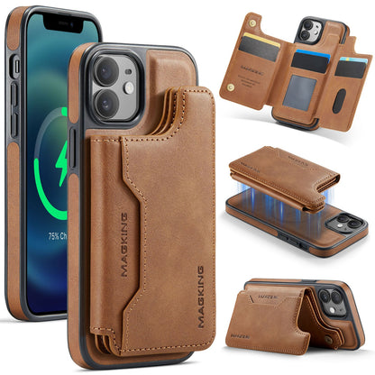 New 2-in-1 RFID Blocking Card Holder Leather Phone Case for iPhone