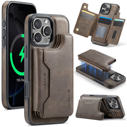 New 2-in-1 RFID Blocking Card Holder Leather Phone Case for iPhone