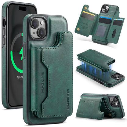 New 2-in-1 RFID Blocking Card Holder Leather Phone Case for iPhone