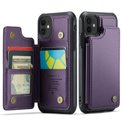 New RFID Blocking Card Holder Leather Phone Case for iPhone