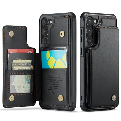New RFID Blocking Card Holder Leather Phone Case for Samsung