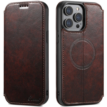 New Leather Card Holder Wireless Charging Phone Case for iPhone 16 Pro Max