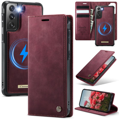New 2-in-1 RFID Blocking Card Holder Magnetic Leather Phone Case for Samsung