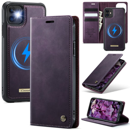 New 2-in-1 RFID Blocking Card Holder Magnetic Leather Phone Case for iPhone
