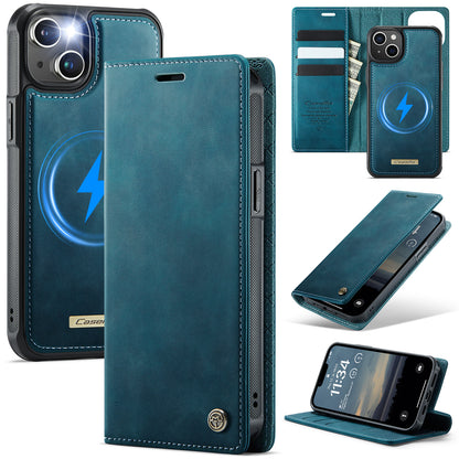 New 2-in-1 RFID Blocking Card Holder Magnetic Leather Phone Case for iPhone