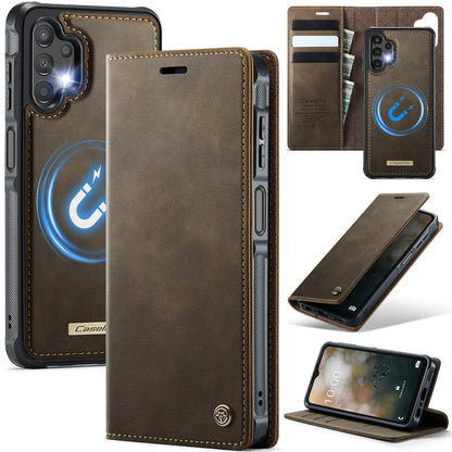 New 2-in-1 RFID Blocking Card Holder Magnetic Leather Phone Case for Samsung Galaxy A