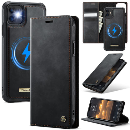 New 2-in-1 RFID Blocking Card Holder Magnetic Leather Phone Case for iPhone