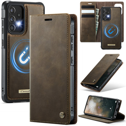 New 2-in-1 RFID Blocking Card Holder Magnetic Leather Phone Case for Samsung Galaxy A