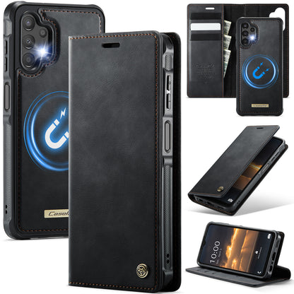 New 2-in-1 RFID Blocking Card Holder Magnetic Leather Phone Case for Samsung Galaxy A