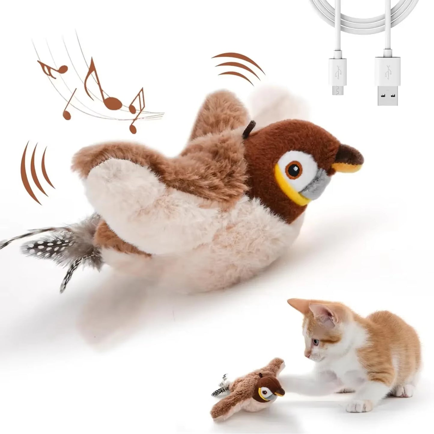 Cat Toy Simulation Sparrow Sound Toy