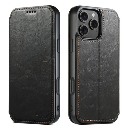 New Leather Card Holder Wireless Charging Phone Case for iPhone 16 Pro Max